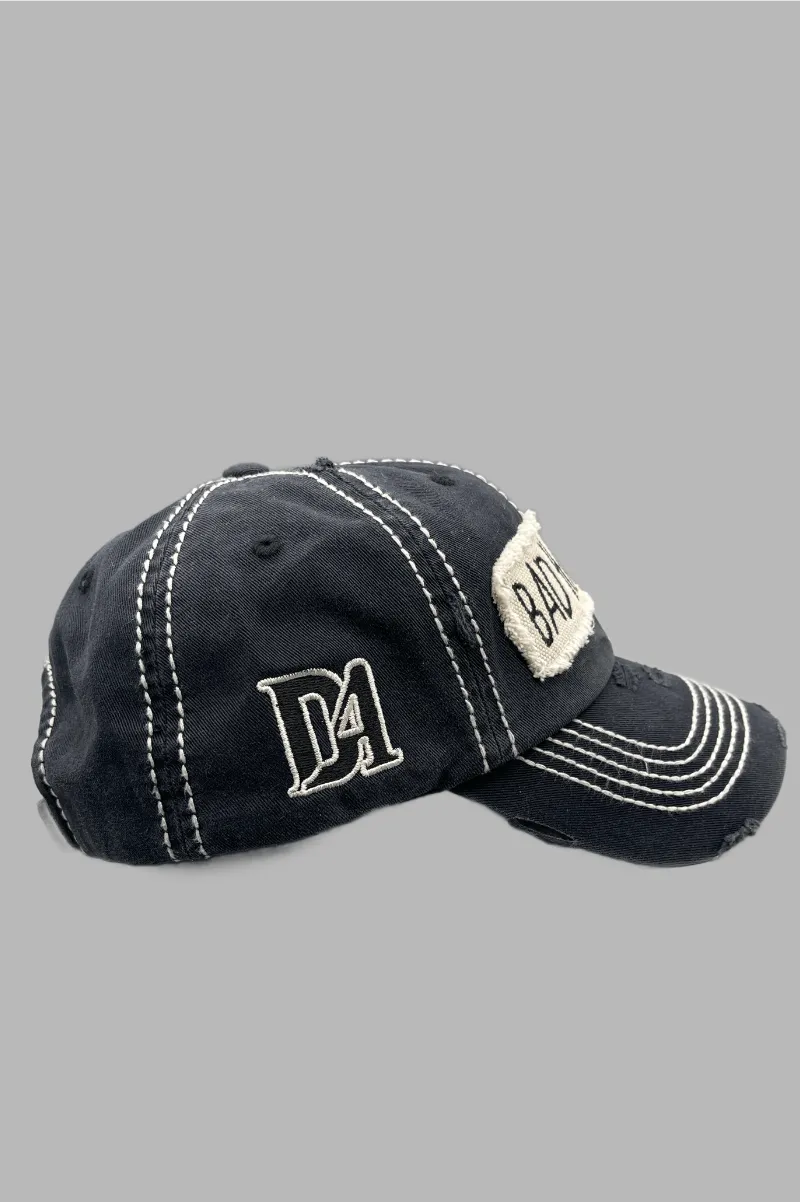D'EVA Ladies Vintage BAD HAIR DAY Hat by Kbethos Black - Image 2