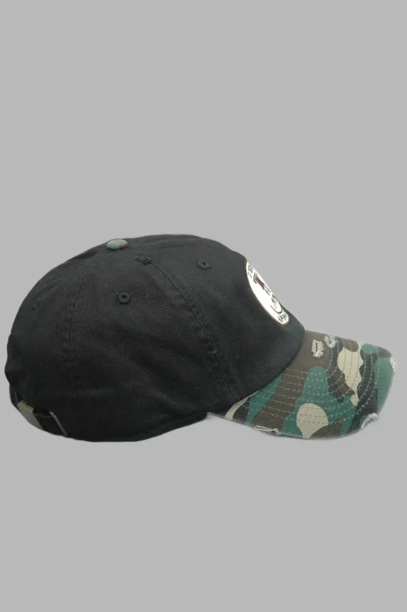 D'EVA Vintage Dad Hat with KBETHOS 2 Tone Black/Camo - Image 2