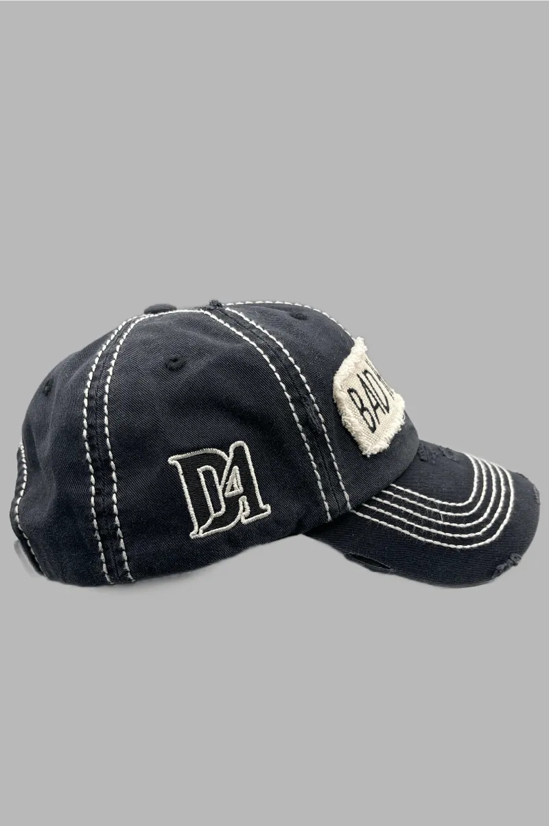 D'EVA Ladies Vintage BAD HAIR DAY Hat by Kbethos Black - Image 2