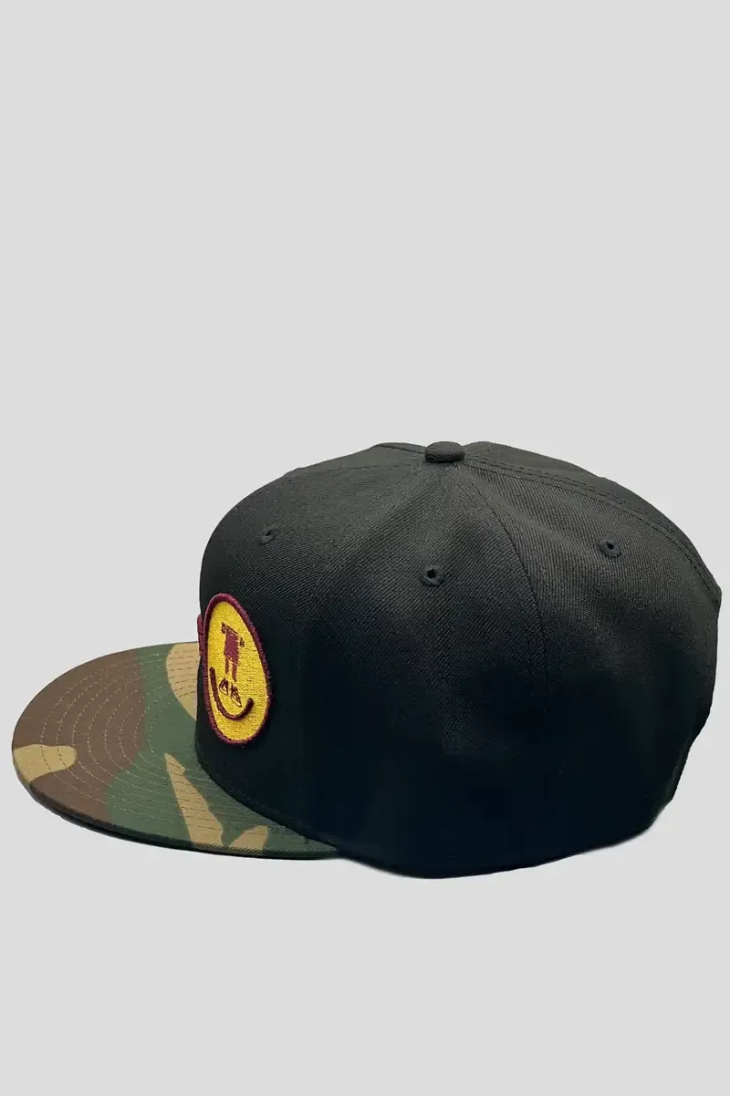 D'EVA Snap-Back Black/Camo with Crowns by Lids - Image 2