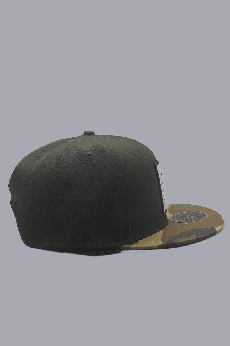 D'EVA Snap-Back with Crown by Lids - Black/Camo - Image 2
