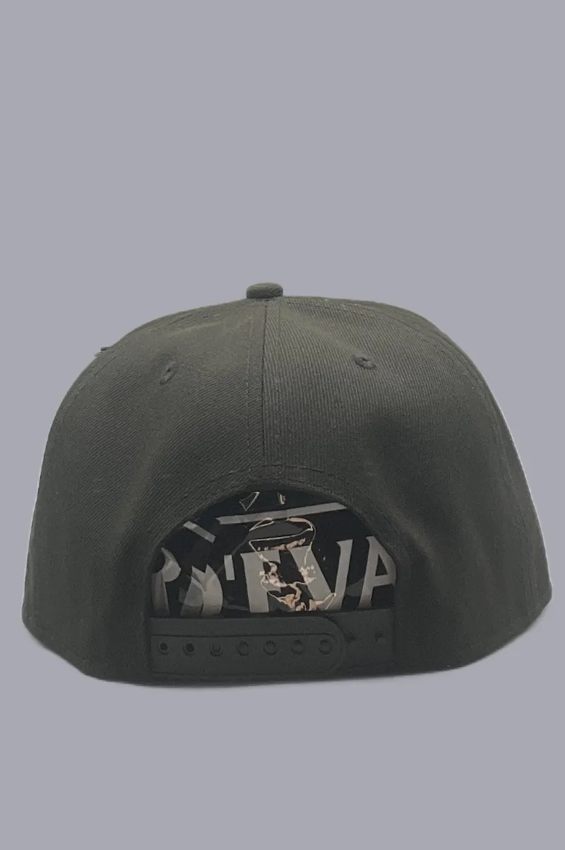 D'EVA Snap-Back with Crown by Lids - Black/Camo - Image 3