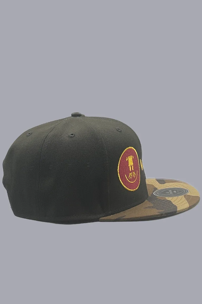 D'EVA Snap-Back with Crown by Lids - Black/Camo - Image 2