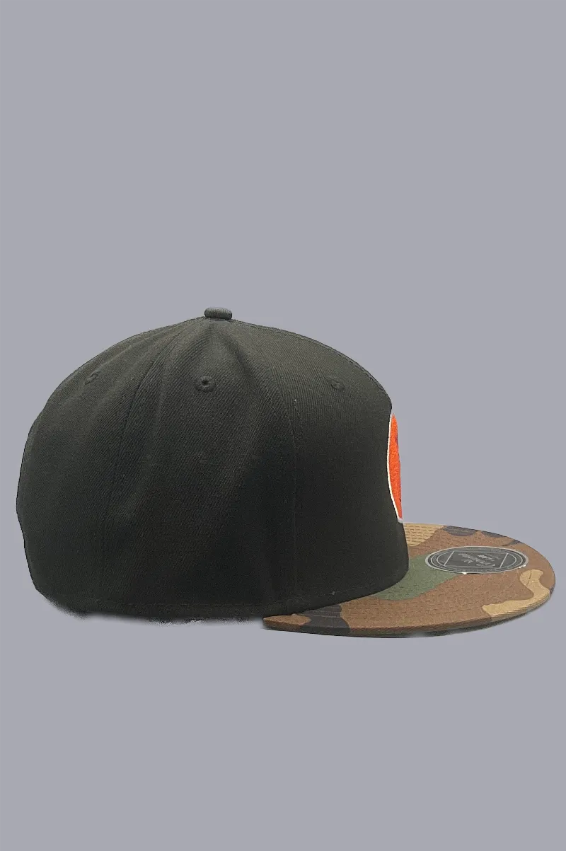D'EVA Snap-Back with Crown by Lids - Black/Camo - Image 2