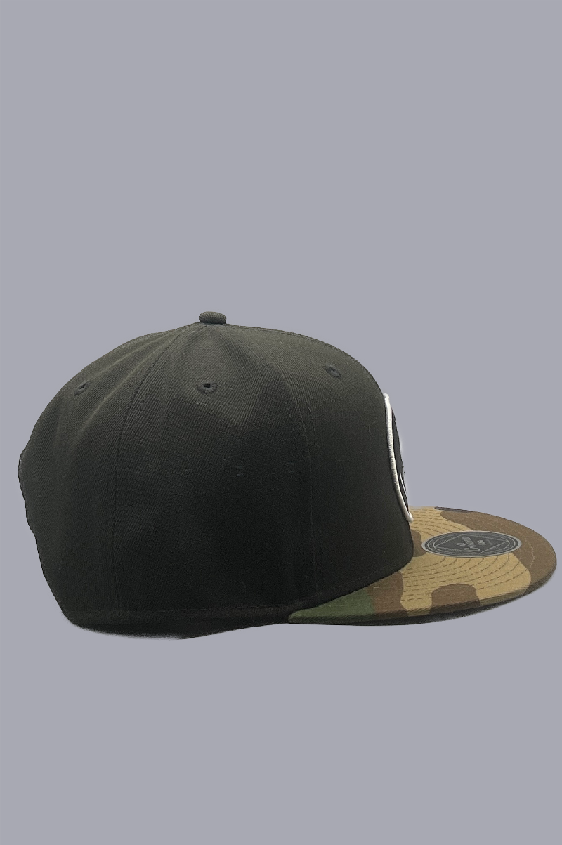 D'EVA Snap-Back with Crown by Lids - Black/Camo - Image 2