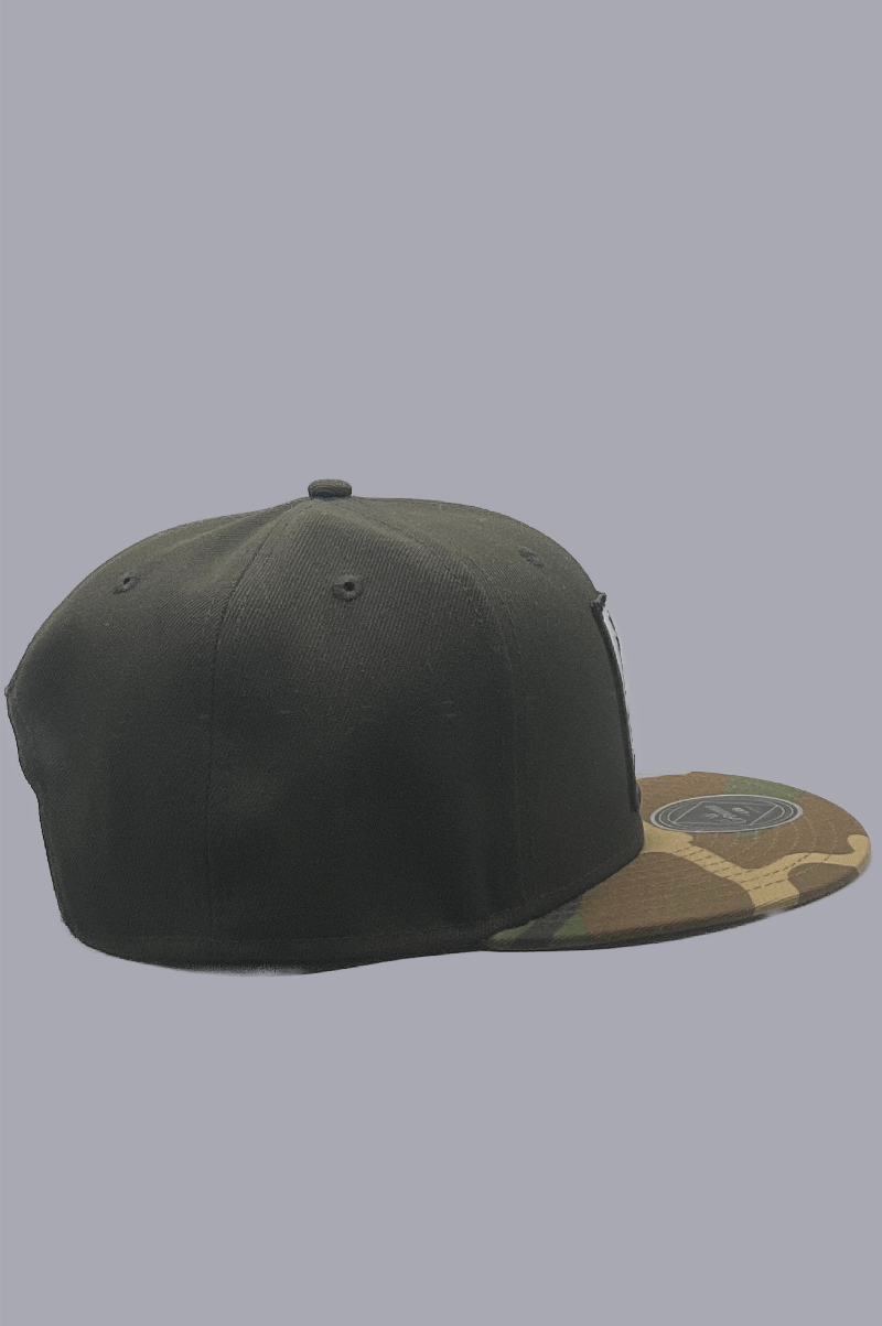 D'EVA Snap-Back with Crown by Lids - Black/Camo - Image 2