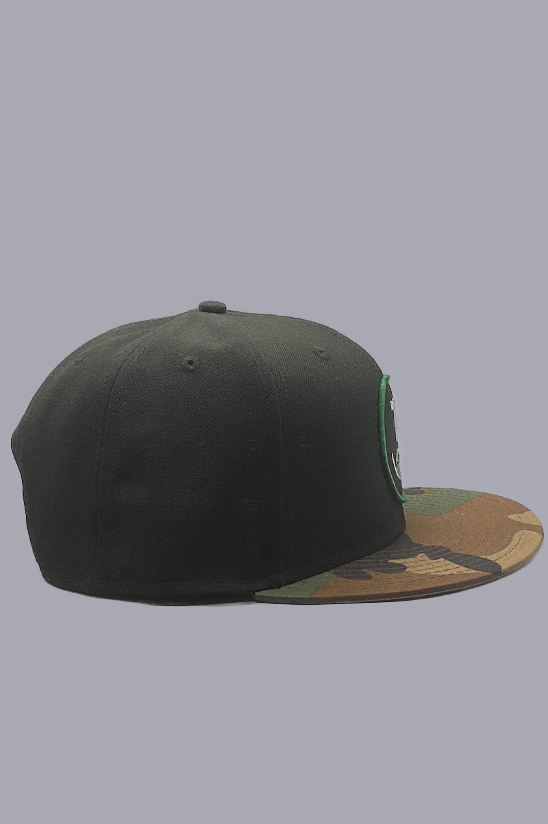 D'EVA Snap-Back with Crown by Lids - Black/Camo - Image 2